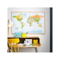 Pêle-Mêle Liège Mappemonde, Multicouleur L.60 X H.90 Cm