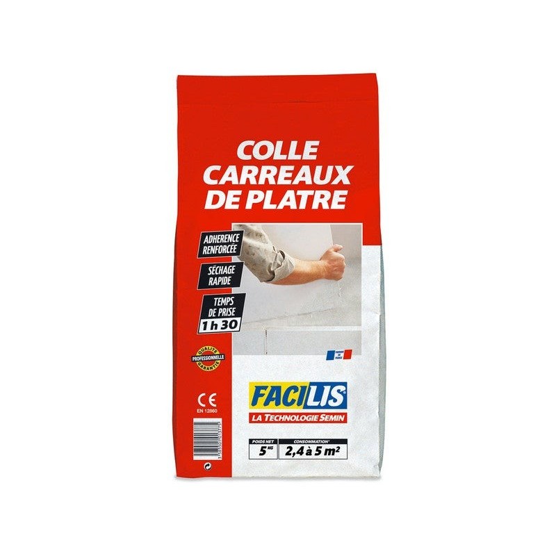 Colle Pour Carreaux De Plâtre Semin, 5 Kg