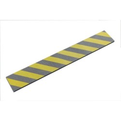 2 bandes antichoc 1 m x 15 cm noir et jaune