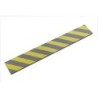 2 bandes antichoc 1 m x 15 cm noir et jaune