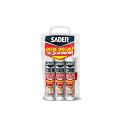 Colle Néoprène Mastic Fixer Sans Percer Sader, 3 X 310 Ml