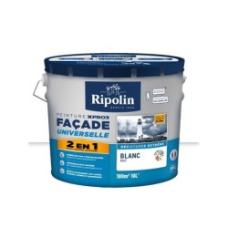 Peinture extérieure façade 2en1 xpro3 RIPOLIN blanc mat 10l