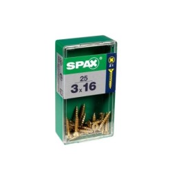 Lot De 25 Vis Acier Tête Fraisée Pozidriv Spax, Diam.3 Mm X L.16 Mm