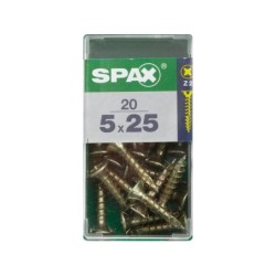 Lot De 20 Vis Acier Tête Fraisée Pozidriv Spax, Diam.5 Mm X L.25 Mm