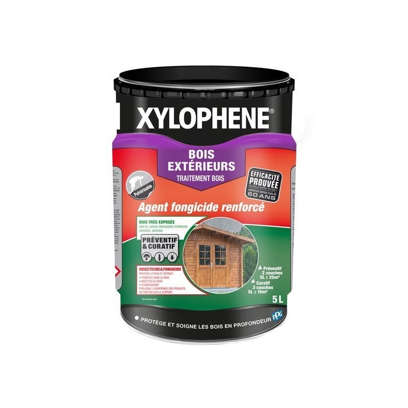 Traitement Du Bois Extérieur Xylophene Premium 25 Ans, 5 L